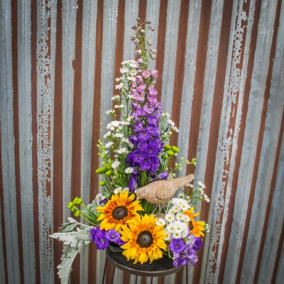 Beautiful Bird Centerpiece from Marion Flower Shop in Marion, OH